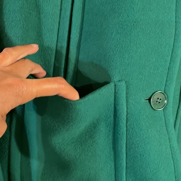 Talbots Green Wool Jacket PeaCoat - Picture 4 of 13